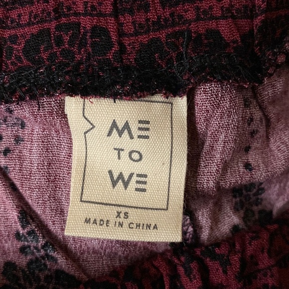 NWT Me to We Burgundy Black Shorts Size Extra Small - Picture 4 of 6